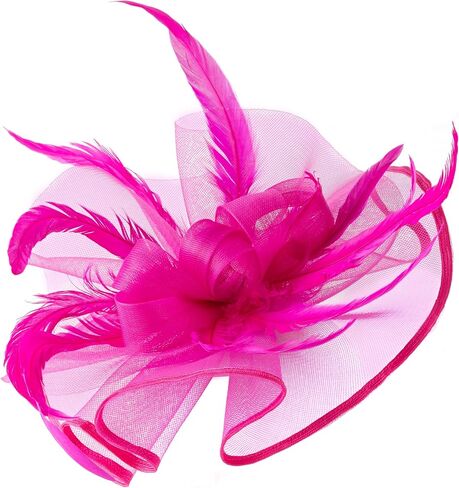 Dressfan المرأة الفاسناتور قبعة خوذة خمر 20s 50s اكسسوارات عقال ل كنتاكي ديربي/زفاف/كوكتيل/حفلة الشاي in Saudi Arabia