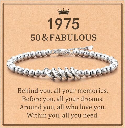 50th 60th Birthday Gifts for Women Her, Cool Gifts for 50 60 Year Old Women Who Have Everything Fifty Sixty Birthday Gifts for Women 1975 1965 with Message Card in Kuwait