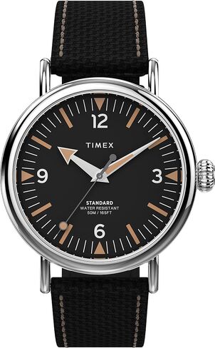 Timex Standard 3-hand-40mm Men Watch Tension | الإضاءة الخلفية Indiglo والأيدي المضيئة | حزام قابل للتعديل ودائم | 50 متر مقاومة للماء in Kuwait