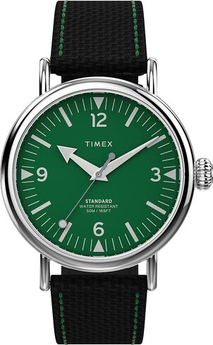 Timex Standard 3-hand-40mm Men Watch Tension | الإضاءة الخلفية Indiglo والأيدي المضيئة | حزام قابل للتعديل ودائم | 50 متر مقاومة للماء in Kuwait