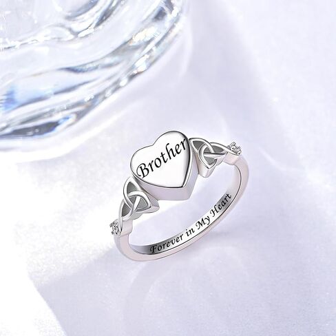 Heart Cremation Ring for Ashes: 925 Sterling Silver Forever in My Heart Carved Urn Keepake Rings Memorial Jewelry for Women Men in Kuwait