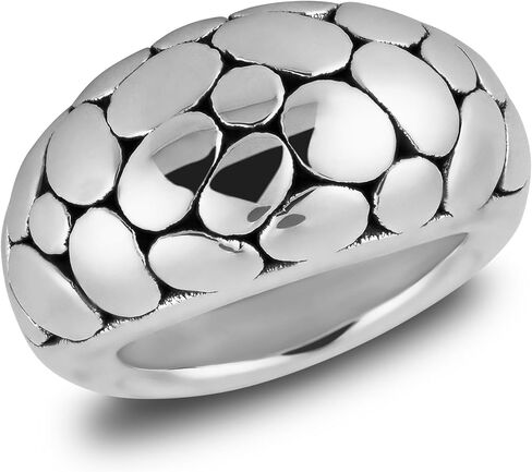 Max + Stone 925 Sterling Silver Cocktail Boho Rings for Women | حلقات فضية كبيرة مكتنزة | حلقات بيان Hypoallergenic للنساء الحجم 6 إلى 8 in Saudi Arabia