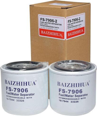 2 PCS Baizhihua 18-7944 مرشح فاصل مياه الوقود يناسب Marine Sierra الخارجي يحل الزئبق 35-802893T ، 35-802893Q01 ، 35-802893 ، ABA ، 35-807172 ، 35-60494-1 ، 35-809097 ، ABA ، ABA ، 18-7844 in Saudi Arabia
