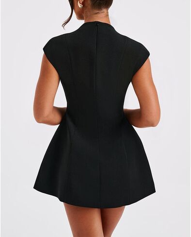 النساء مثير ديب الخامس فستان اللباس الغلاف خط ملعب صغير لباس الحفلات القصيرة in Kuwait