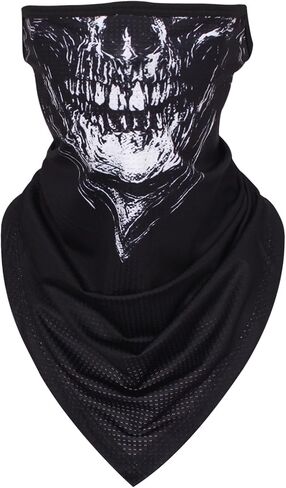 Skull Scarf Mask With Ear Loops Neck Gaiter Mask for Men & Women Motorcycle Riding Fishing Cycling Sports in Kuwait