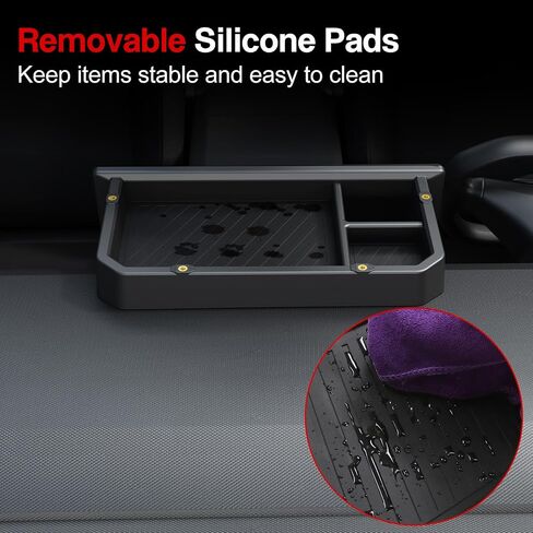 Center Console Organizer Behind Screen for Tesla Cybertruck ABS Storage Box for Cybertruck Accessories Pre-Drilled 1/4-Inch Port (Built-in Hidden Space) in Saudi Arabia