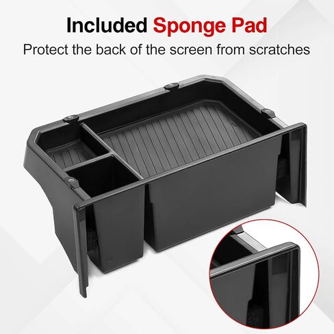 Center Console Organizer Behind Screen for Tesla Cybertruck ABS Storage Box for Cybertruck Accessories Pre-Drilled 1/4-Inch Port (Built-in Hidden Space) in Saudi Arabia