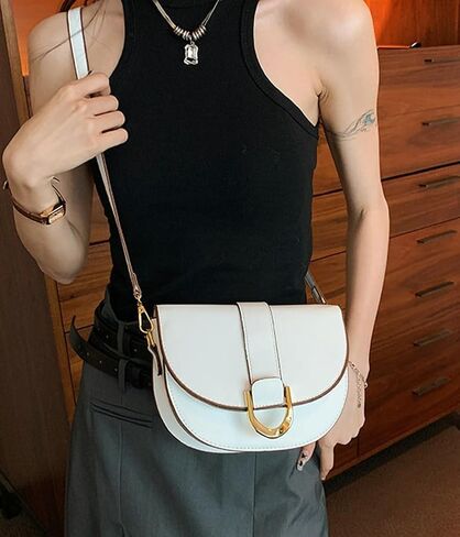 Women's Hobo Handbags Crossbody Bags Trendy Saddle Purse Vegan Leather Slouchy Shoulder Handbags Underarm Bag in Saudi Arabia