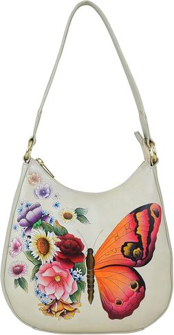 Anuschka Women's Original Hand-Painted Genuine Leather Large Hobo in Kuwait