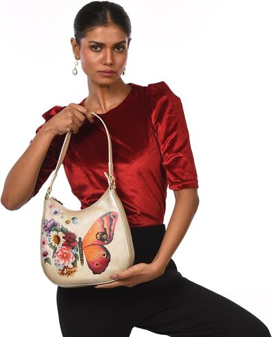 Anuschka Women's Original Hand-Painted Genuine Leather Large Hobo in Kuwait