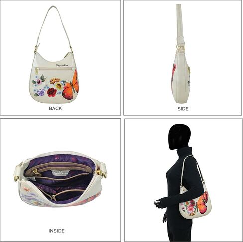 Anuschka Women's Original Hand-Painted Genuine Leather Large Hobo in Kuwait