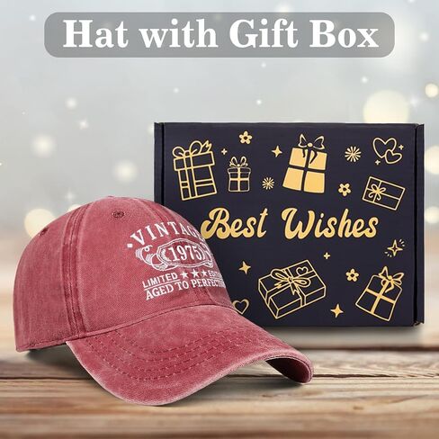 Birthday Gifts for Men Women, Personalized 18th/21st/25th/30th/40th/50th ...90th Birthday Ideas Gift, Vintage Baseball Hat in Saudi Arabia