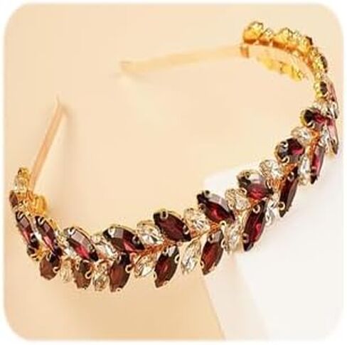 النساء الزفاف Tiaras و Crowns الكريستال الزفاف عصابة الدمعة الدمعة الكريستال راينستون الإكسسوارات شعر الزفاف الكريستال in Kuwait