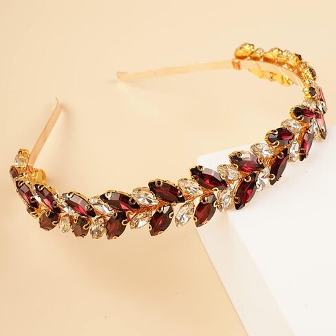 النساء الزفاف Tiaras و Crowns الكريستال الزفاف عصابة الدمعة الدمعة الكريستال راينستون الإكسسوارات شعر الزفاف الكريستال in Kuwait