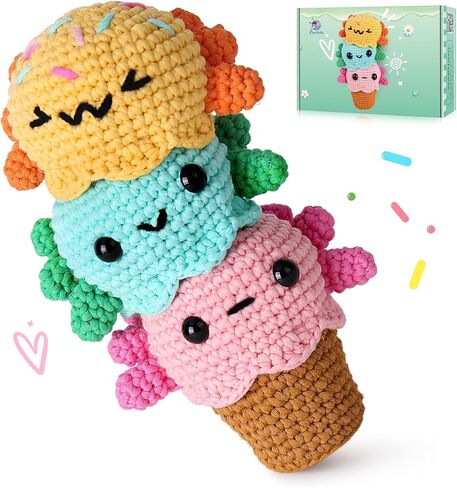 Crochetta Crochet Kit for Beginners, Crochet Starter Kit w Step-by-Step Video Tutorials, Beginner Crochet Kit for Adults Kids Women Men Complete Kit Included (Toilet Paper Buddies) in Saudi Arabia