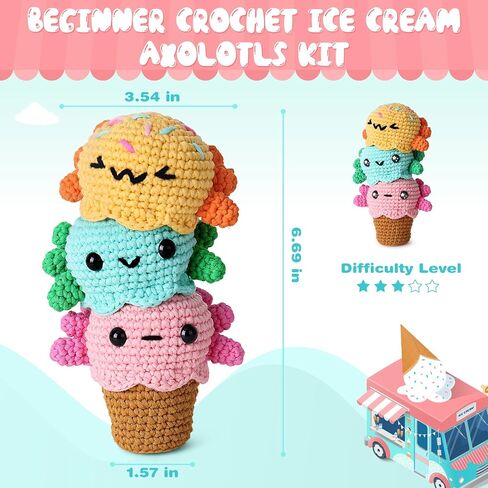 Crochetta Crochet Kit for Beginners, Crochet Starter Kit w Step-by-Step Video Tutorials, Beginner Crochet Kit for Adults Kids Women Men Complete Kit Included (Toilet Paper Buddies) in Saudi Arabia