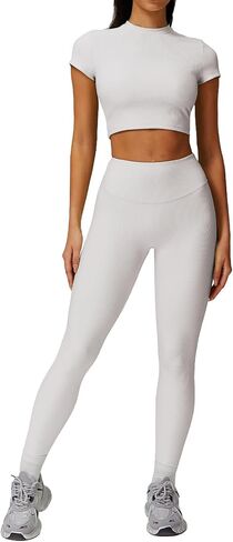 Seamless Moisture-Wicking Workout Set for Women Sportswear, Athletic Activewear in Saudi Arabia