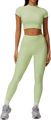 Seamless Moisture-Wicking Workout Set for Women Sportswear, Athletic Activewear in Saudi Arabia
