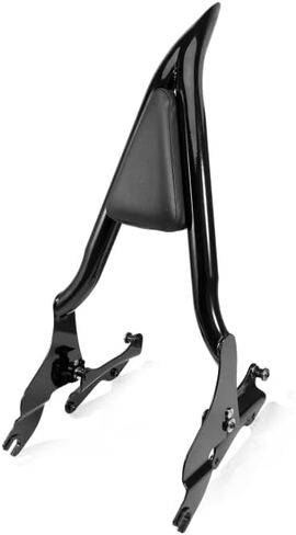 24" Motorcycle Sissy Bar for Harley, Integrated Passenger Backrest compatible with Touring CVO Street Glide Road Glide Electra Glide Road King FLHR FLHX FLHT FLTR 2009-2024(Black) in Kuwait