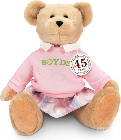 Enesco Boyds Bears الذكرى السنوية الخامسة والأربعون Hunny Hopplebuns Bunny Plush Teddy Bear الحيوانات المحشوة، دمية دب ناعمة فاخرة قابلة للتجميع للأعمار من 1+ وما فوق، أسمر ضارب للصفرة، 18.5 بوصة in Saudi Arabia