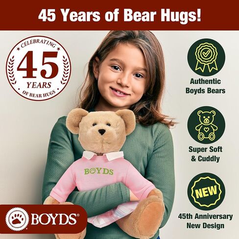 Enesco Boyds Bears الذكرى السنوية الخامسة والأربعون Hunny Hopplebuns Bunny Plush Teddy Bear الحيوانات المحشوة، دمية دب ناعمة فاخرة قابلة للتجميع للأعمار من 1+ وما فوق، أسمر ضارب للصفرة، 18.5 بوصة in Saudi Arabia