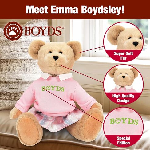 Enesco Boyds Bears الذكرى السنوية الخامسة والأربعون Hunny Hopplebuns Bunny Plush Teddy Bear الحيوانات المحشوة، دمية دب ناعمة فاخرة قابلة للتجميع للأعمار من 1+ وما فوق، أسمر ضارب للصفرة، 18.5 بوصة in Saudi Arabia