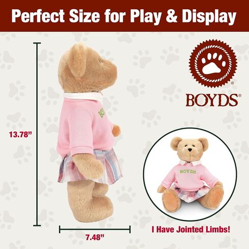 Enesco Boyds Bears الذكرى السنوية الخامسة والأربعون Hunny Hopplebuns Bunny Plush Teddy Bear الحيوانات المحشوة، دمية دب ناعمة فاخرة قابلة للتجميع للأعمار من 1+ وما فوق، أسمر ضارب للصفرة، 18.5 بوصة in Saudi Arabia