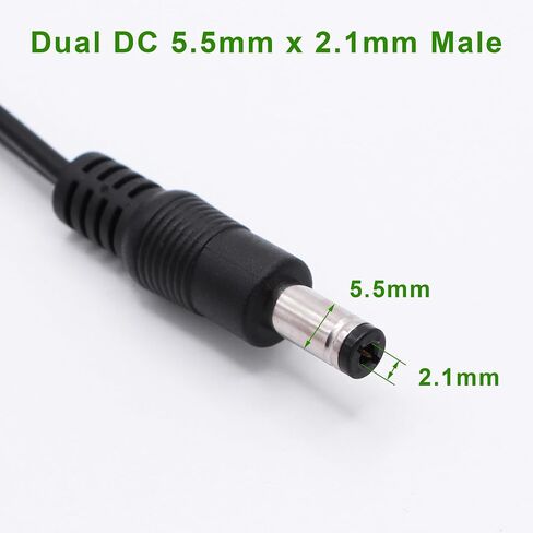 12V/24V Car Cigarette Lighter Power Supply Cable Dual DC 5.5mm x 2.1mm Male to Car Cigarette Lighter Male Adapter Cord with ON/OFF Switch and LED(3.2FT/1M) in Kuwait