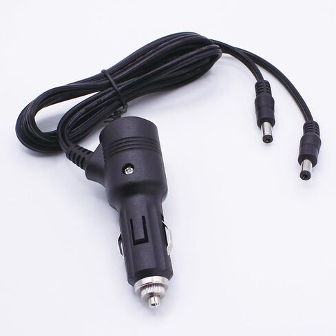 12V/24V Car Cigarette Lighter Power Supply Cable Dual DC 5.5mm x 2.1mm Male to Car Cigarette Lighter Male Adapter Cord with ON/OFF Switch and LED(3.2FT/1M) in Kuwait