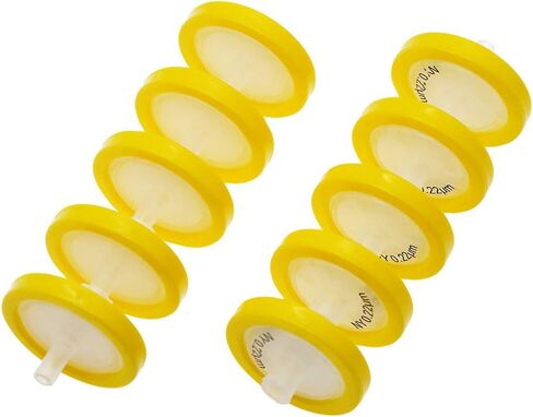 مرشحات حقنة PTFE بقطر 25 مم وحجم المسام 0.45um (10 عبوات) in Kuwait