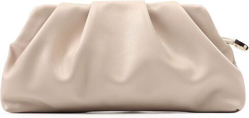 Evening Bag for Women Ruched Clutch Purse Detachable Metal Chain Crossbody Bag in Saudi Arabia