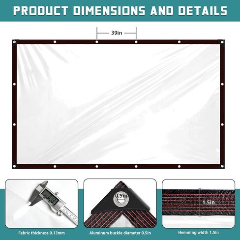Clear Tarp Waterproof, 8x10 Tarps Heavy Duty with Grommets Outdoors Vinyl Plastic Tarpaulin for Patio Transparent Lonas Greenhouse Chicken Coop Covers for Winter in Saudi Arabia