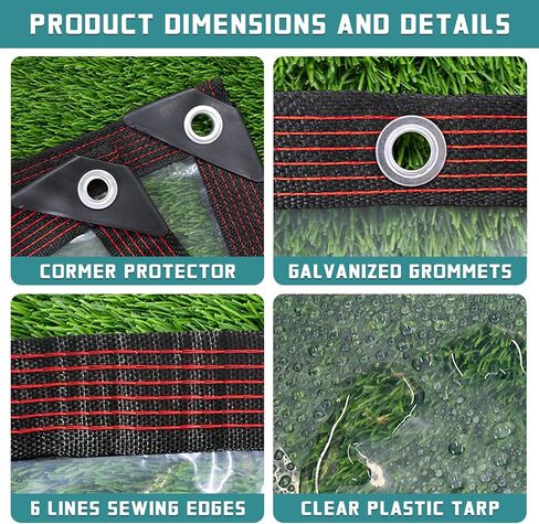 Clear Tarp Waterproof, 8x10 Tarps Heavy Duty with Grommets Outdoors Vinyl Plastic Tarpaulin for Patio Transparent Lonas Greenhouse Chicken Coop Covers for Winter in Saudi Arabia