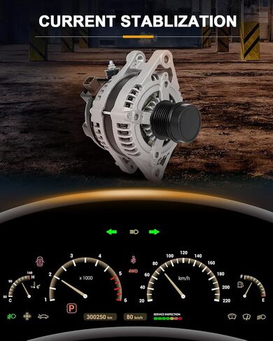 ROADFAR Alternator Compatible for for Toyota for RAV4 3.5L 2006 2007 2008, Replace 11323 in Kuwait