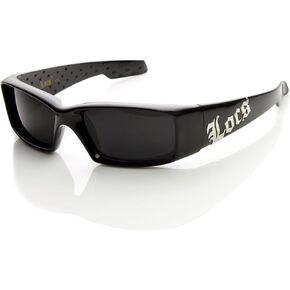 Locs Eyewear - Gangsta Shades LOCs Hardcore Square Inset Lens Sunglasses (Bla...