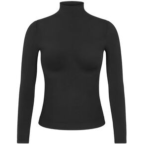 SHAPERX Seamless Women's Long Sleeve Shirts Mock Turtleneck Slim Fit Tops Basic Tee