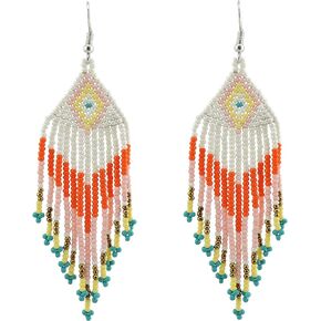 COIRIS Beaded Drop Earrings Cute Bohemia Cactus Stud Earrings Statement Bead for Women Girl Gift
