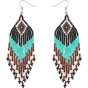 COIRIS Beaded Drop Earrings Cute Bohemia Cactus Stud Earrings Statement Bead for Women Girl Gift