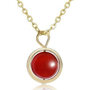 Dainty Healing Crystal Ball Lucky Bead Necklace 18K Gold Plated Chain for Women Girls, Simple Rose Quartz Chakra Gemstone Beaded Necklaces