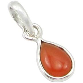 SilverStarJewel 925 Sterling Silver Real Carnelian Pendant Best 25 December Deals Jewelry