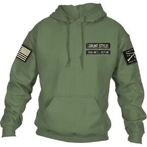 Grunt Style Name Tape Men's Pullover Hoodie