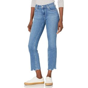 PAIGE Women's Amber Mid Rise Straight Leg Ankle Length in Camelia