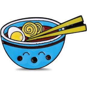 bobauna Cartoon Ramen Enamel Pin Noodles Bowl Brooch Pin Noodle Lover Gift For Jackets Backpacks Bags Hats Tops