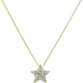 18K Gold Star Necklace for Women - CZ Star Pendant Necklace - Dainty Necklace - Simple Necklace - Layered Necklace