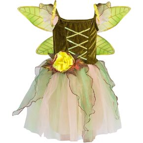 Petitebella Olive Green Fairy Dress 1-10y