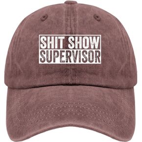 Shit Show Supervisor Golf Hat Travel Hat Pigment Black Hiking Hat Women Gifts for Men Summer Cap