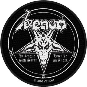 Venom In League With Satan Patch Black Metal Band Music Woven Sew On Applique