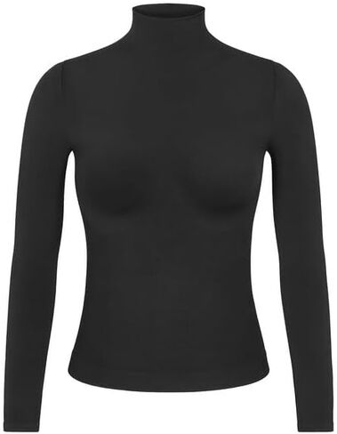 SHAPERX Seamless Women's Long Sleeve Shirts Mock Turtleneck Slim Fit Tops Basic Tee in Saudi Arabia