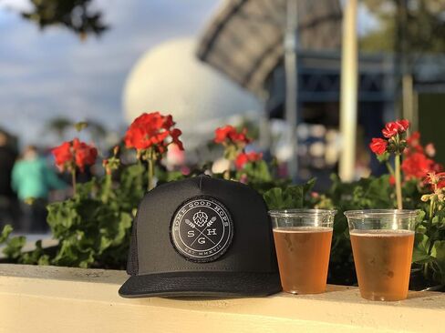 Some Good Hops Charcoal Grey Hat with Black Logo Circular Patch - Craft Beer Inspired Apparel Snapback in Saudi Arabia
