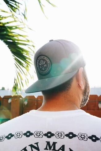 Some Good Hops Charcoal Grey Hat with Black Logo Circular Patch - Craft Beer Inspired Apparel Snapback in Saudi Arabia